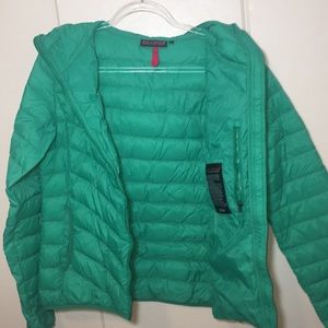 Skhoop Jackets & Coats - Skhoop Green Down Jacket With Two-Way Zipper Sz L Skhoop Jackets & Coats - Skhoop Green Down Jacket With Two-Way Zipper Sz L